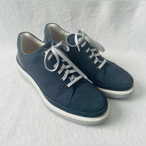 Samuel Hubbard Men Sneakers 8.5 M Blue Leather Fast Walking Shoes Casual